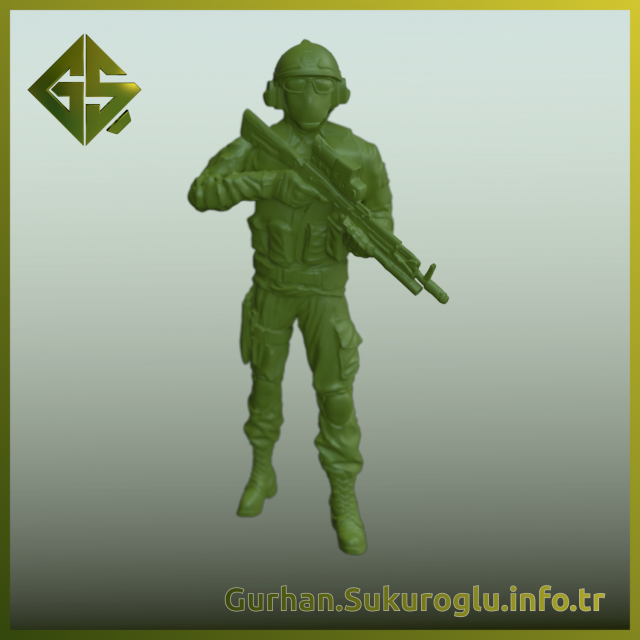 Turkish Special Forces Soldier Model do druku 3D .c4d .max .obj .3ds .fbx .stl .blend 