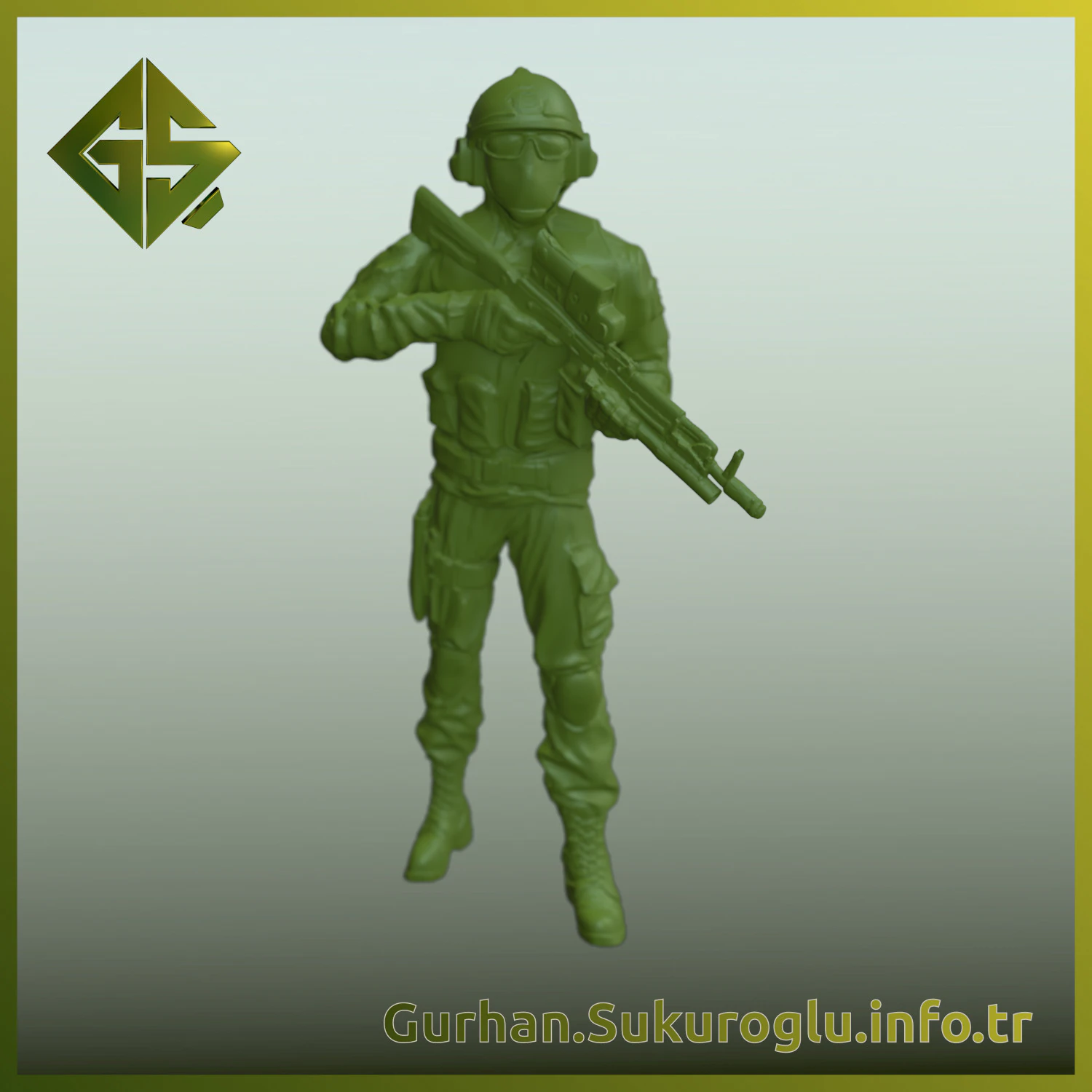 Turkish Special Forces Soldier 3D Print Model .c4d .max .obj .3ds .fbx .stl .blend 