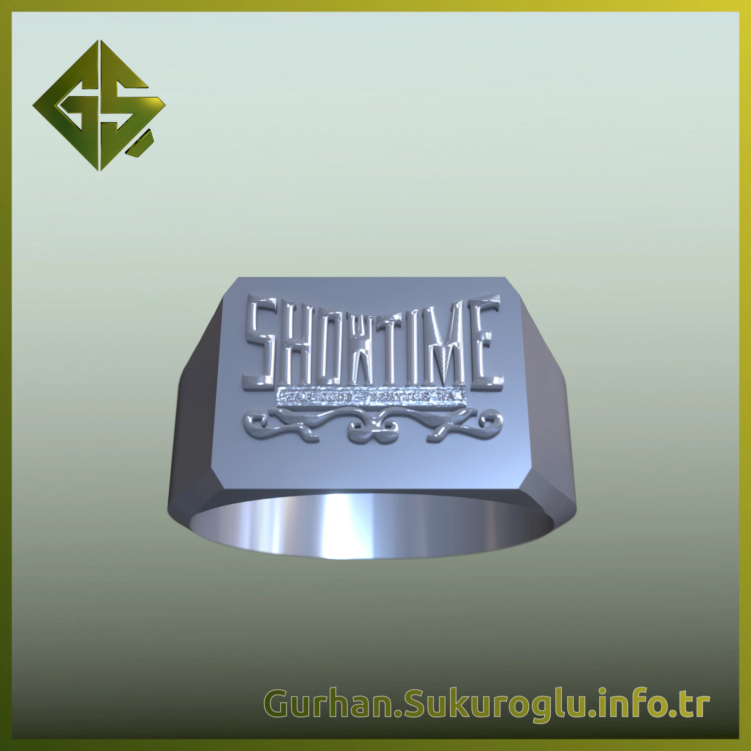 3D Logo-Engraved Ring Designs 3D Print Model .c4d .max .obj .3ds .fbx .stl .blend 