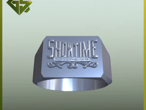 3D Logo-Engraved Ring Designs 3D Print Model