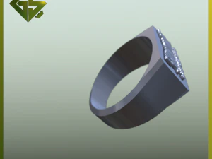 3D Logo-Engraved Ring Designs 3D Print Model