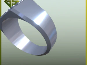 3D Logo-Engraved Ring Designs 3D Print Model