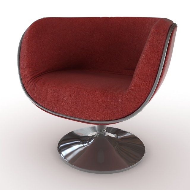 armchair 3D Model .c4d .max .obj .3ds .fbx .stl .blend 