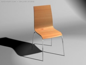 tierra bent wood chair 3D Model
