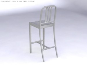 aluminum barstool 3Dモデル