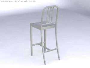 aluminum barstool 3D Model