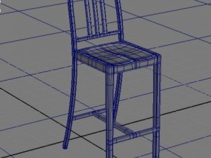 aluminum barstool 3Dモデル