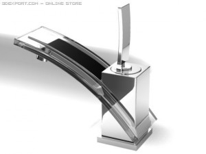single handle chrome bathroom sink faucet 3Dモデル