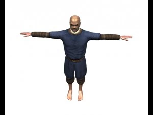 средневековый гражданин 3D Модель