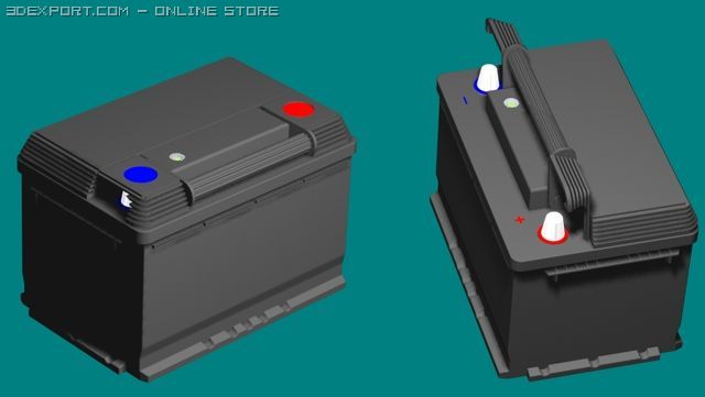 design battery 3D Model .c4d .max .obj .3ds .fbx .stl .blend 