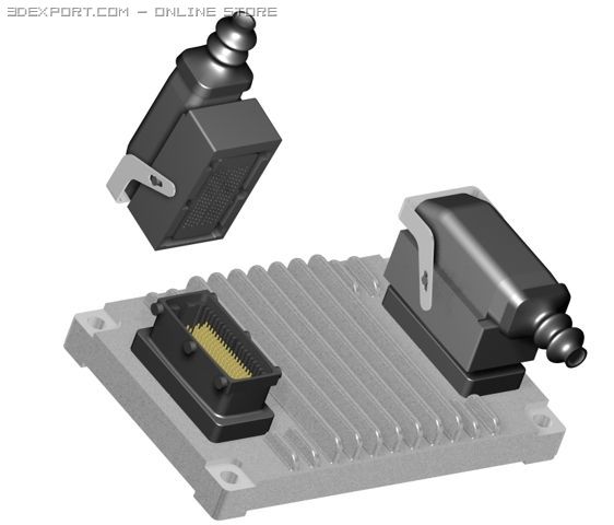 electronic control module ecm Modello 3D .c4d .max .obj .3ds .fbx .stl .blend 