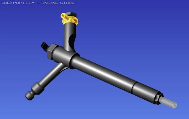 diesel injector 3D Model .c4d .max .obj .3ds .fbx .stl .blend 