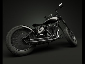 motorcycle bobber chopper Model 3D