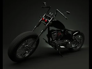 motorcycle bobber chopper 3D Model