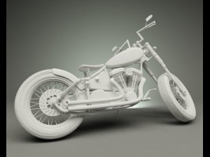 motorcycle bobber chopper 3D Model