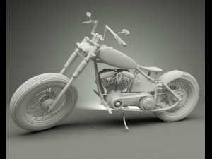 motorcycle bobber chopper 3D Model