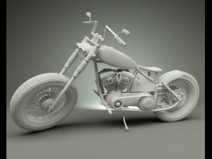 motorcycle bobber chopper 3D Model