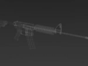 m4 assault rifle  low poly 3D Model