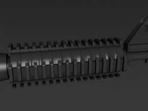 m4 assault rifle  low poly Model 3D