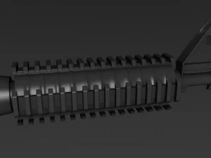 m4 assault rifle  low poly 3D Model