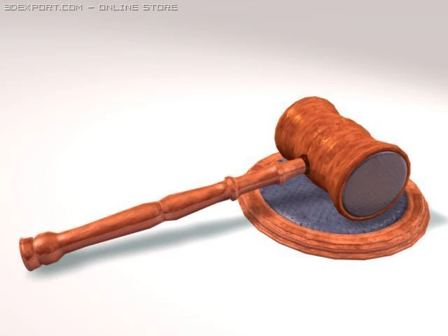justice wooden gavel  mallet 3D Model .c4d .max .obj .3ds .fbx .stl .blend 
