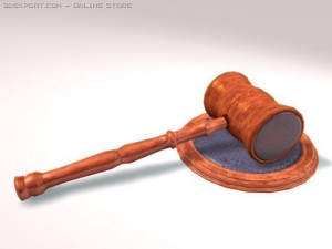 justice wooden gavel  mallet 3D Model