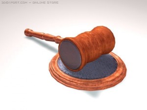 justice wooden gavel  mallet 3D 模型