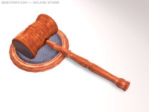 justice wooden gavel  mallet 3D 模型