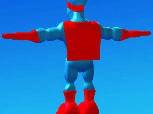 super hero toon caracter 3D Model