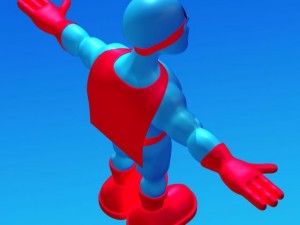 super hero toon caracter Modelo 3D