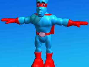 super hero toon caracter Modelo 3D