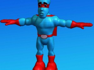super hero toon caracter Modelo 3D