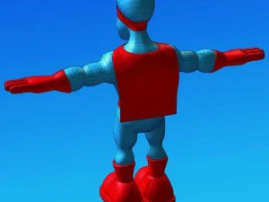 super hero toon caracter 3D Model