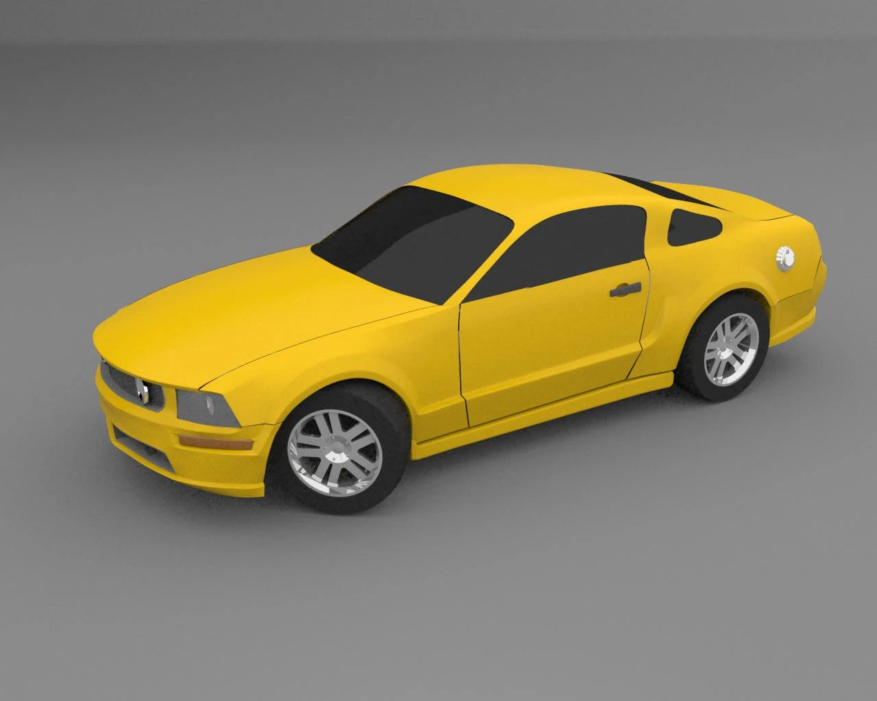 ford mustang gt 2005 3D Model .c4d .max .obj .3ds .fbx .stl .blend