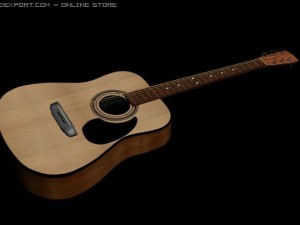 acoustic guitar cort 3D Model