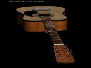 acoustic guitar cort 3D Model