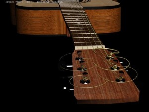 acoustic guitar cort 3D Model