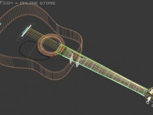 acoustic guitar cort 3D Model