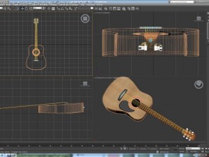 acoustic guitar cort 3D Model