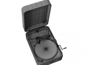 portable gramophone 3D मॉडल