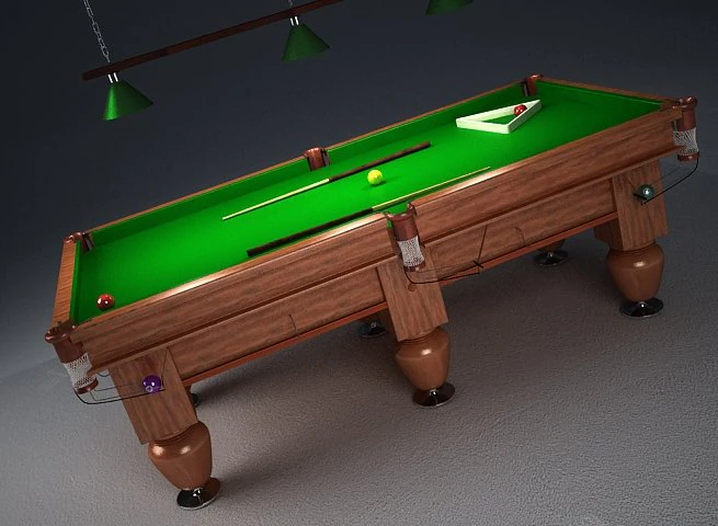 pool table 3D Model .c4d .max .obj .3ds .fbx .stl .blend 