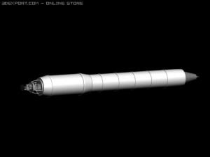 liquid booster rocket Modèle 3D