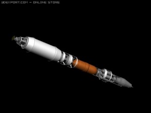 liquid booster rocket 3D मॉडल