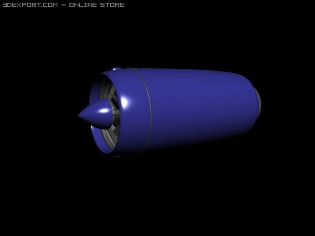jet engine 3D Model .c4d .max .obj .3ds .fbx .stl .blend 