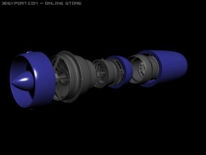 jet engine Model 3D