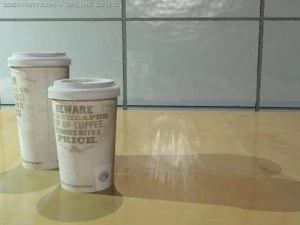 कफ़ि की प्याली 3D मॉडल