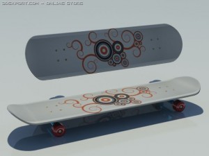 skateboard 3Dモデル