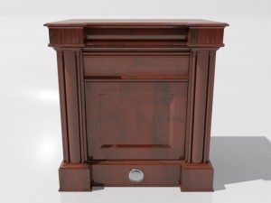 old desk Model 3D