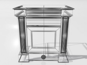 old desk 3D मॉडल