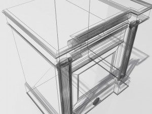 old desk 3D मॉडल